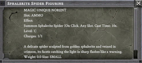 SPHALERITE SPIDER FIGURINE item card
